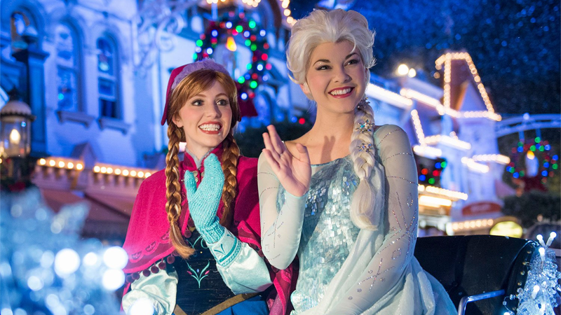 Onde encontrar Anna, Elsa e Olaf na Disney de Orlando - Mickey's Very Merry Christmas Party Parade