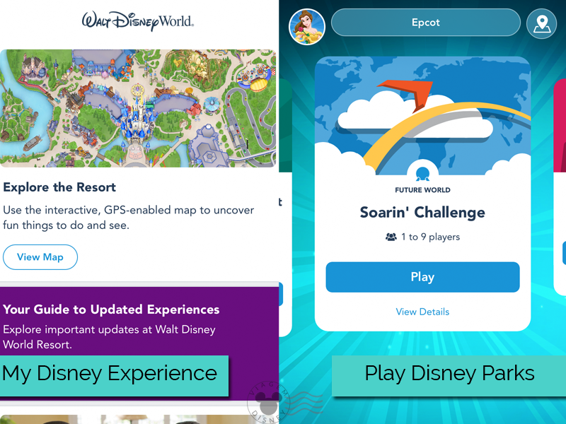Apps para ter em uma viagem para Orlando: My Disney Experience e Play Disney Parks