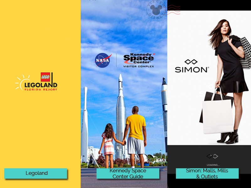 Apps para ter em uma viagem para Orlando: Legoland, Kennedy Space Center, Simon: Malls, Mills & Outlets